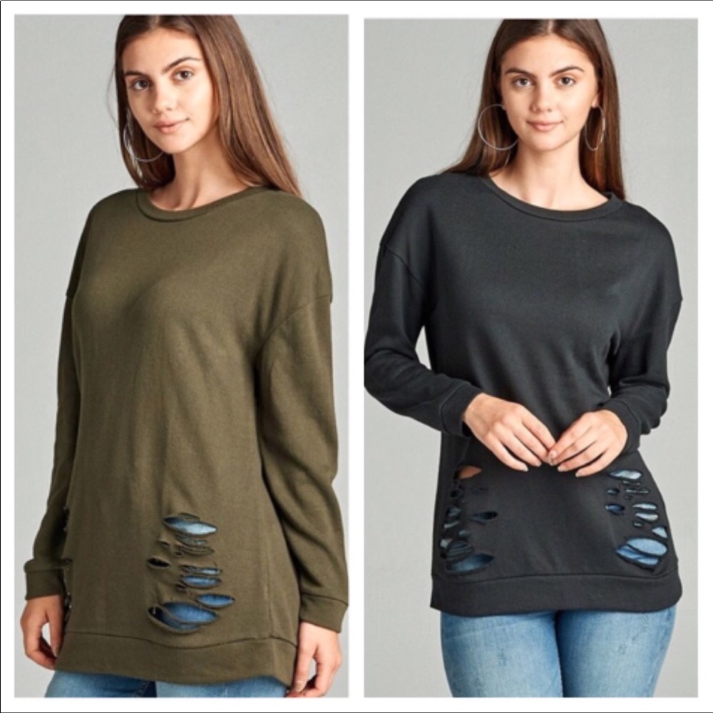 Long sleeve black sweatshirt